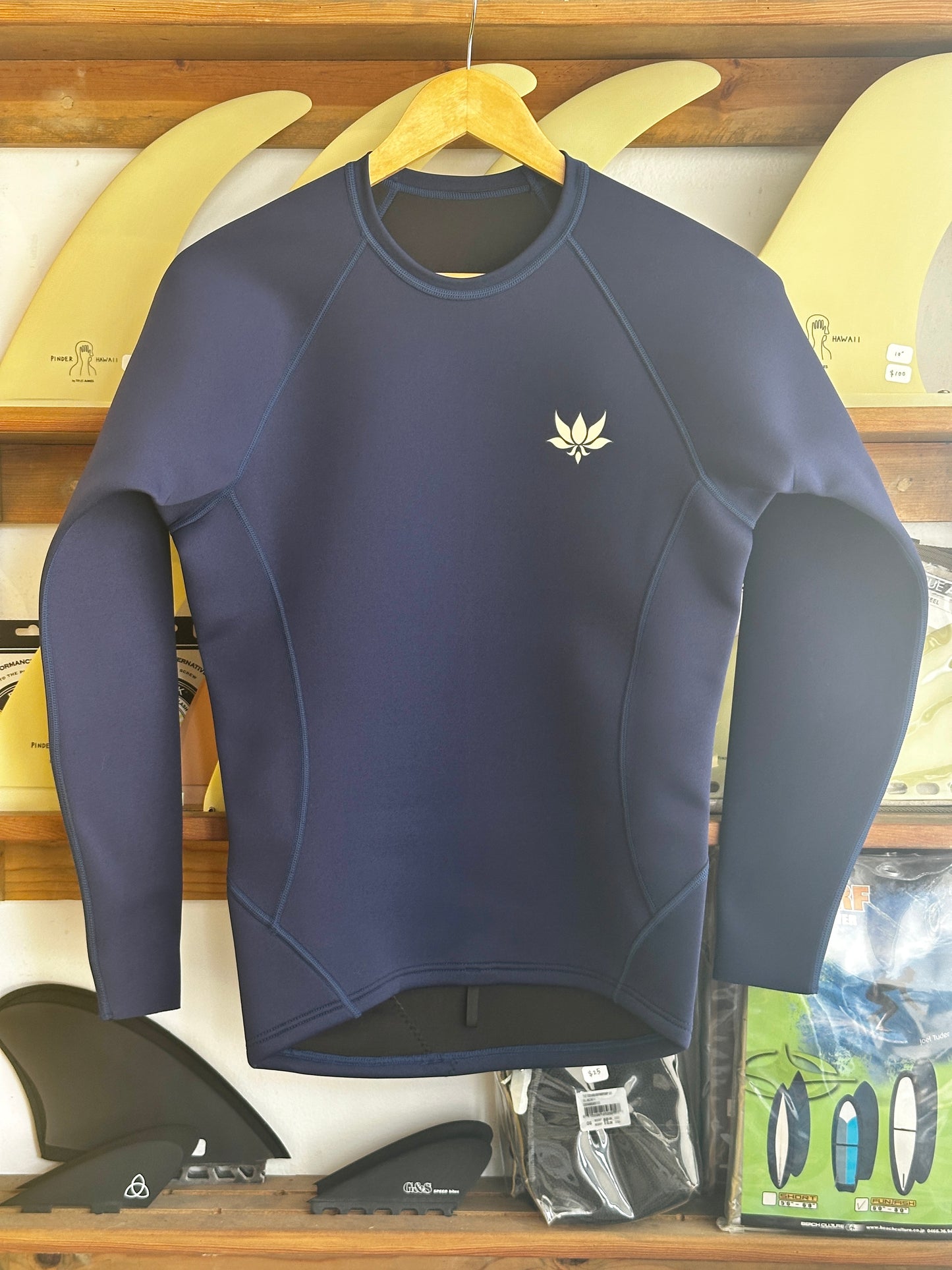 [New!] AXXE Classic Wetsuits Men's Non-Zip Long Sleeve Top (1.5mm, Navy)
