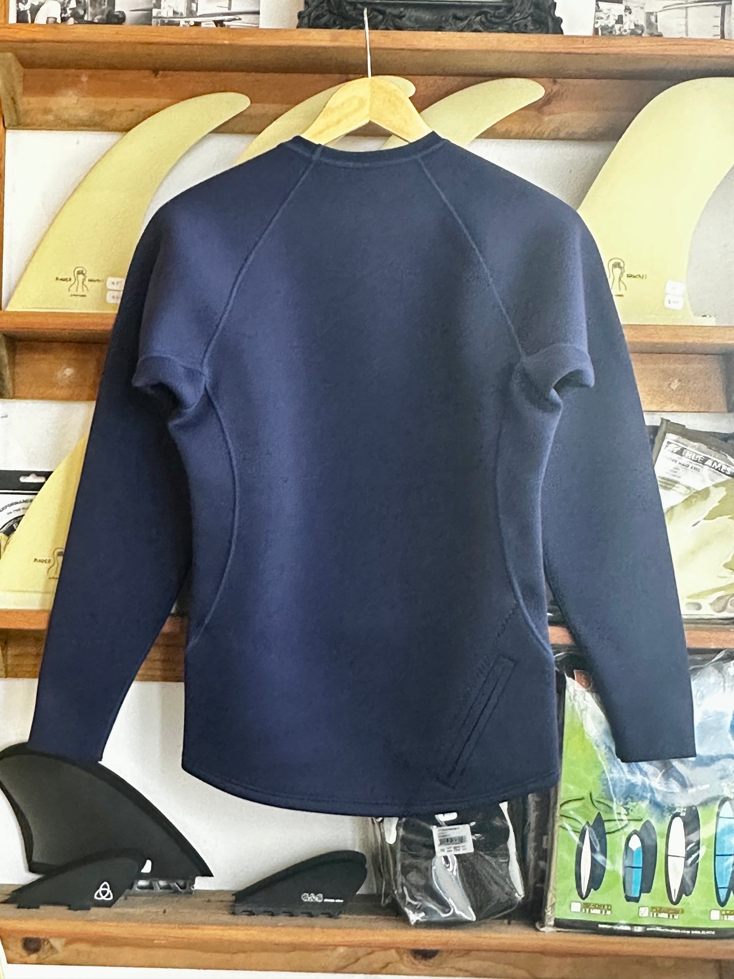 [New!] AXXE Classic Wetsuits Men's Non-Zip Long Sleeve Top (1.5mm, Navy)